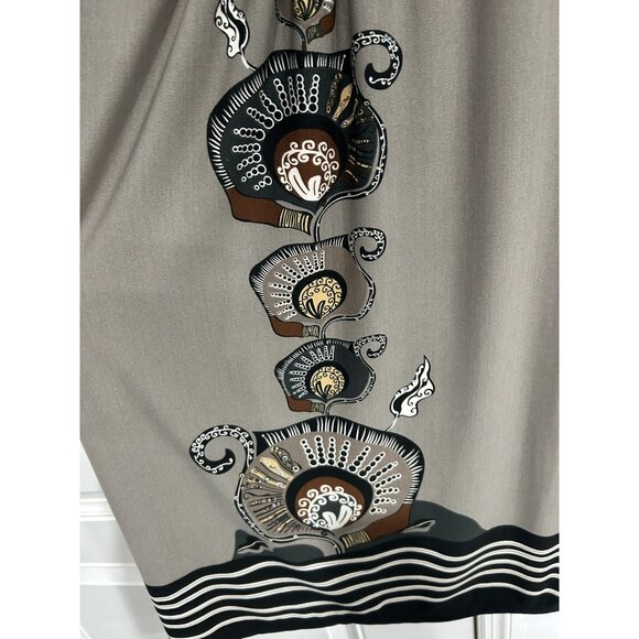 Boho Flowy Floral Print Tunic Dress Sleeves Scoop Neckline By Forever Size XL - Picture 4 of 9